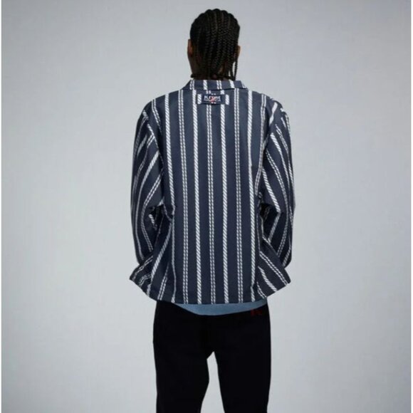 Krost x Nautica rope print Mens Windbreaker Jacket NWOT  -‎ Size XL - Picture 2 of 8